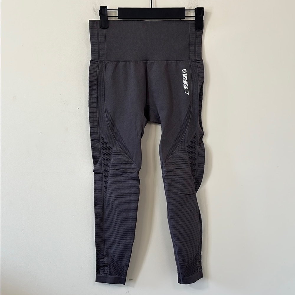Gymshark Energy Cropped Leggings Slate Lavender Size Medium - Picture 2 of 10